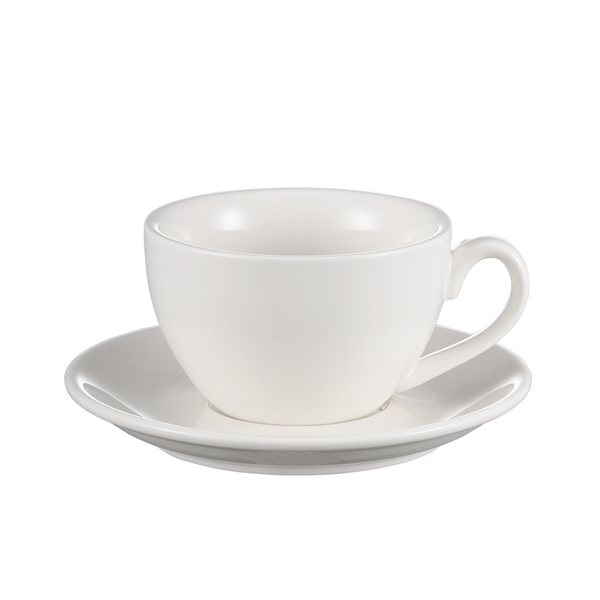 I.XXI Ceramic Latte Mug with Saucer 220ml White