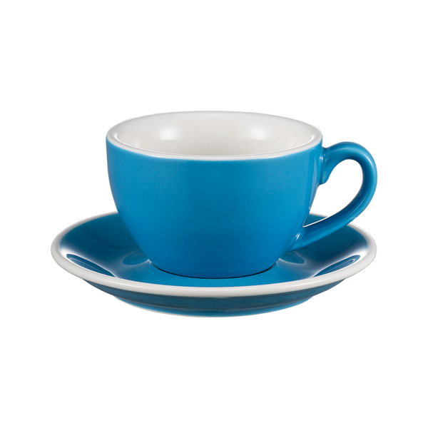 I.XXI Ceramic Latte Mug with Saucer 220ml, Blue