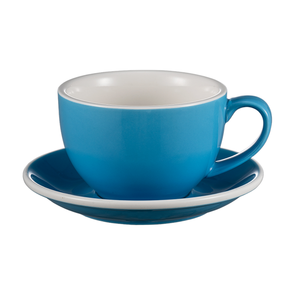 I.XXI Ceramic Latte Mug with Saucer 350ml Blue