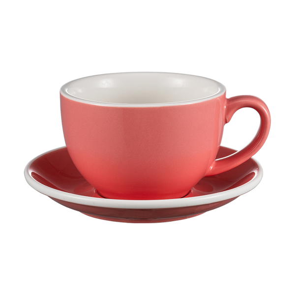 I.XXI Ceramic Latte Mug with Saucer 350ml, Pink