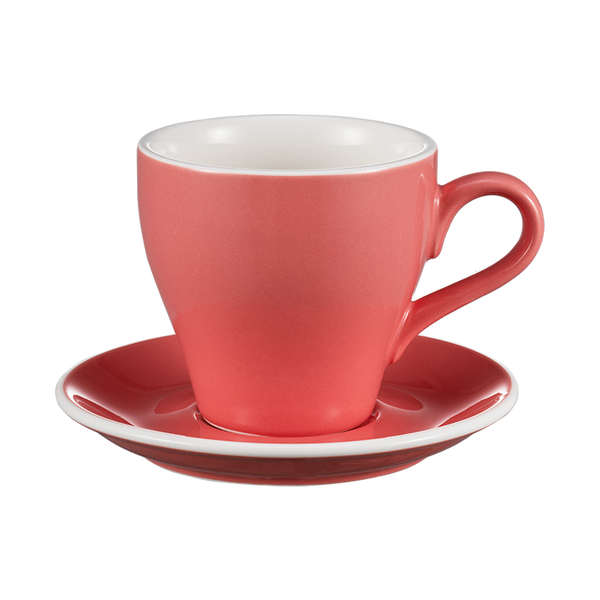 I.XXI Tulip Coffee Cup with Saucer 280ml, Pink