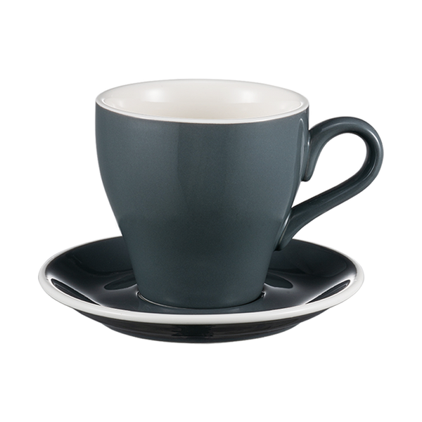 I.XXI Tulip Coffee Cup with Saucer 280ml, Grey