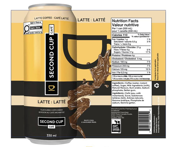 Second Cup Coffee Latte, 330ml