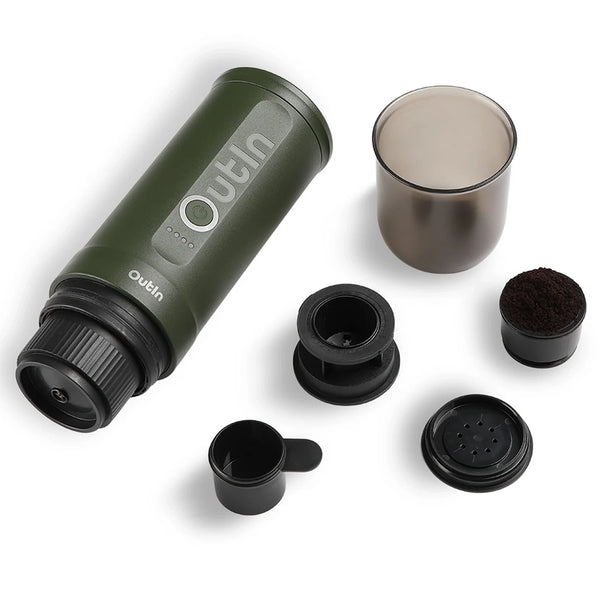 OutIn Nano Portable Electric Espresso Machine, Forest Green