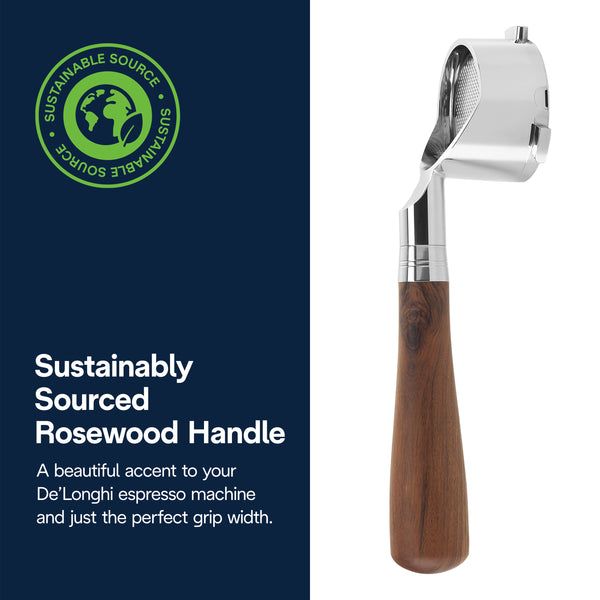 DeLonghi 51mm Bottomless Portafilter, Rosewood DLSC085