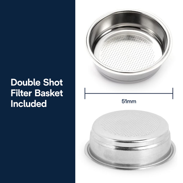 DeLonghi 51mm Bottomless Portafilter, Rosewood DLSC085