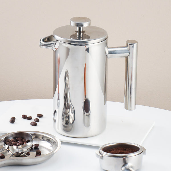 I.XXI 1L French Press, Polished Steel