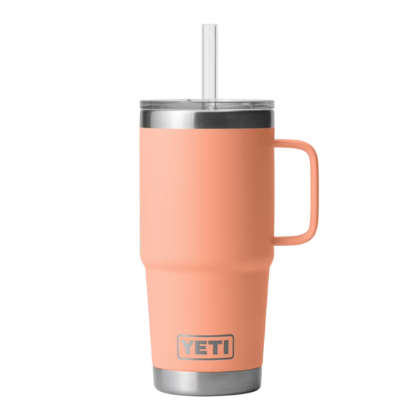 YETI Rambler 25 oz. Mug With Straw Lid, Low Country Peach