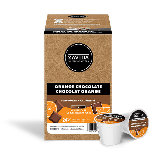 Zavida Orange Chocolate Single Serve Coffee 24 Pack