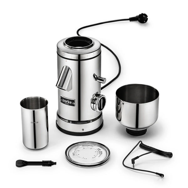 Aarke Flat Burr Coffee Grinder, Stainless Steel