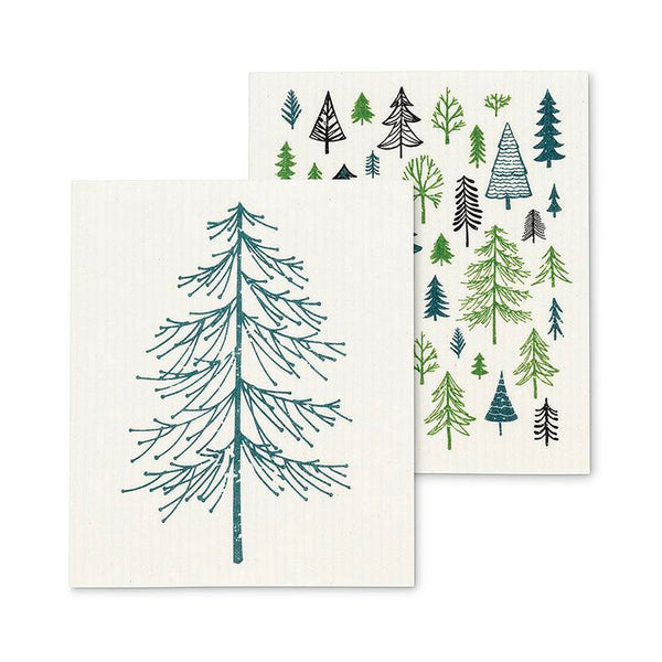 Abbott All Over Trees Swedish Dishcloth, Set of 2