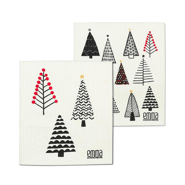 Abbott Urban Trees Swedish Dishcloth, Set of 2