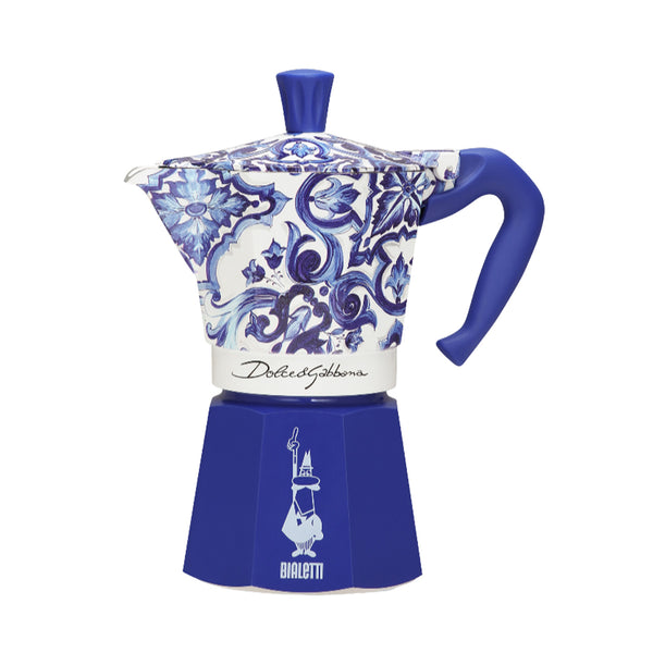 Bialetti Dolce&Gabanna Moka Express Espresso Maker Mediterranean Blue, 6 Cup