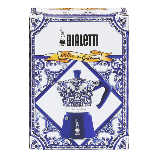 Bialetti Dolce&Gabanna Moka Express Espresso Maker Mediterranean Blue, 6 Cup