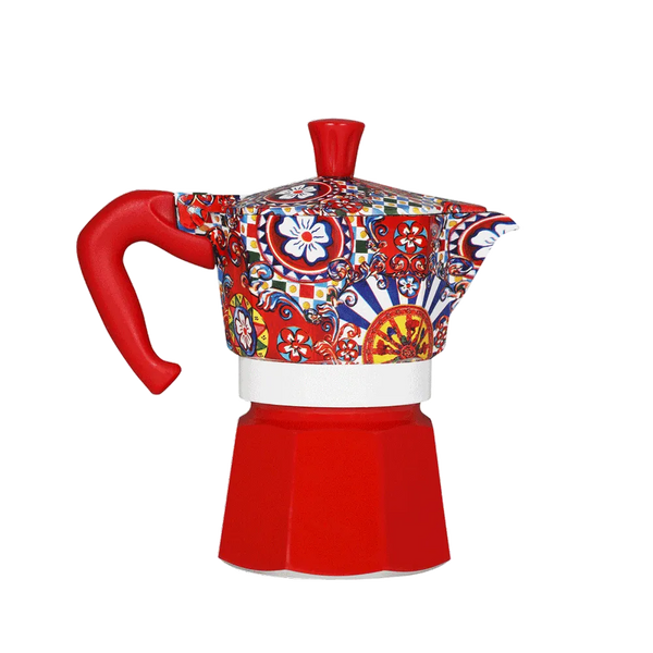 Bialetti Dolce&Gabanna Moka Express Espresso Maker Sicilian Red, 3 Cup