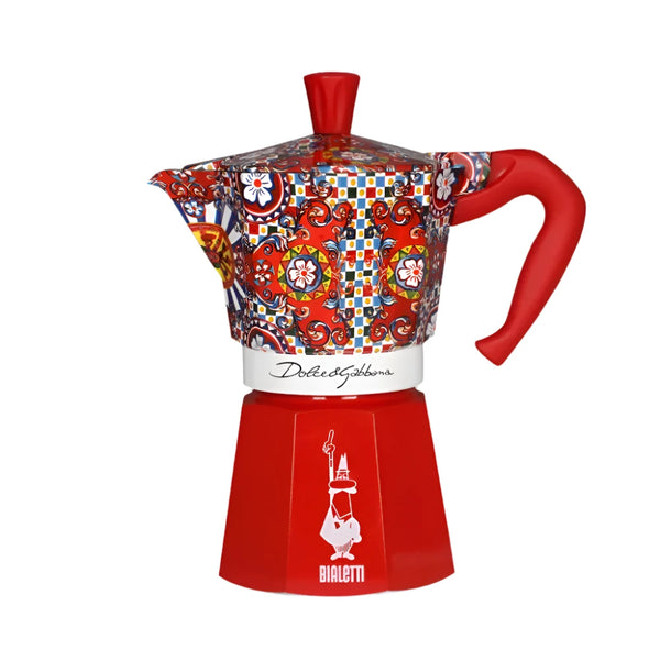 Bialetti Dolce&Gabanna Moka Express Espresso Maker Sicilian Red, 6 Cup