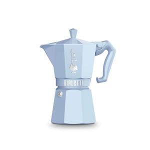 Bialetti Moka Exclusive 6 Cup Stovetop Espresso Maker, Light Blue