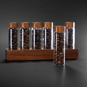 I.XXI Coffee Bean Tube Display 6 Pack with stand