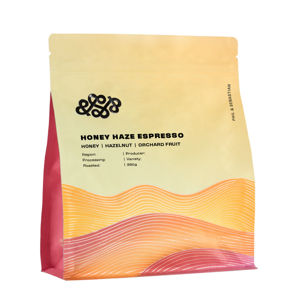 Phil & Sebastian Honey Haze Espresso Whole Bean Coffee, 250g