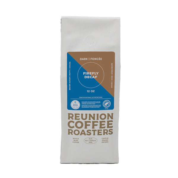 Reunion Coffee Roasters Swiss Water Process Firefly Decaf Whole Bean Coffee 12oz