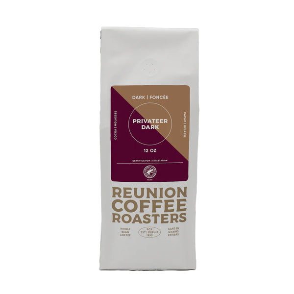 Reunion Coffee Roasters Privateer Dark Whole Bean Coffee 12oz