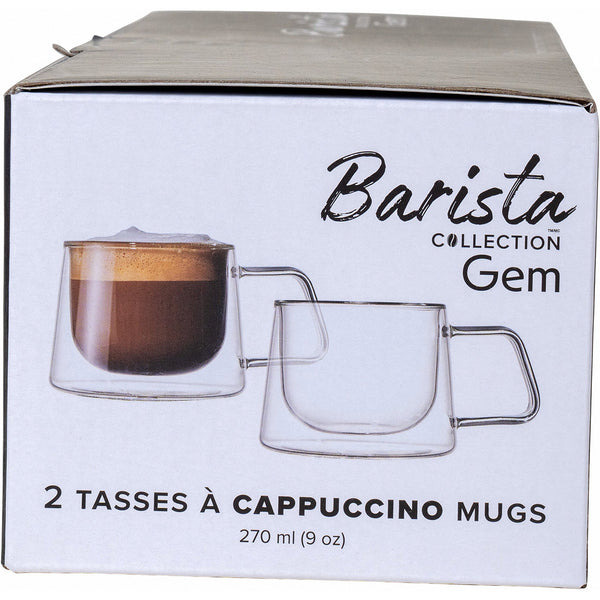 Safdie Barista Gem 270ml Cappuccino Mugs, Set of 2