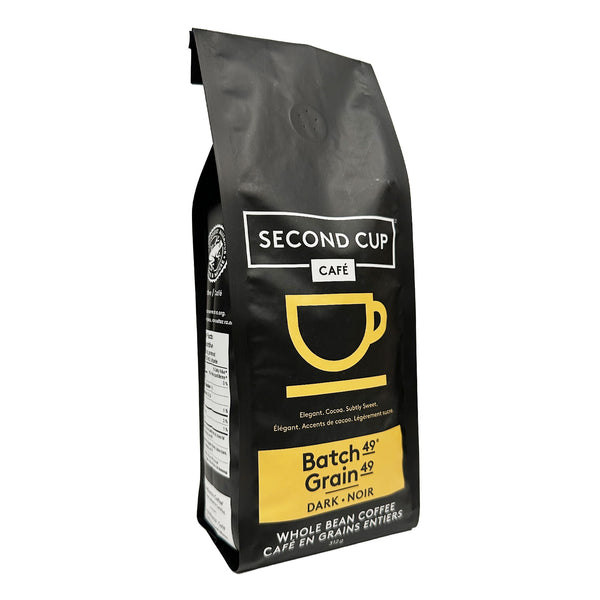 Second Cup Batch 49 Dark Roast Whole Bean Coffee, 312 g