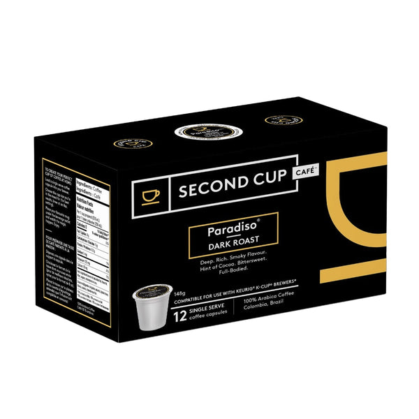 Second Cup Paradiso Dark Single Serve Coffee 12 Pack