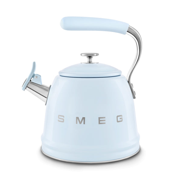 Smeg Retro Style Whistling Kettle 2.3L, Pastel Blue