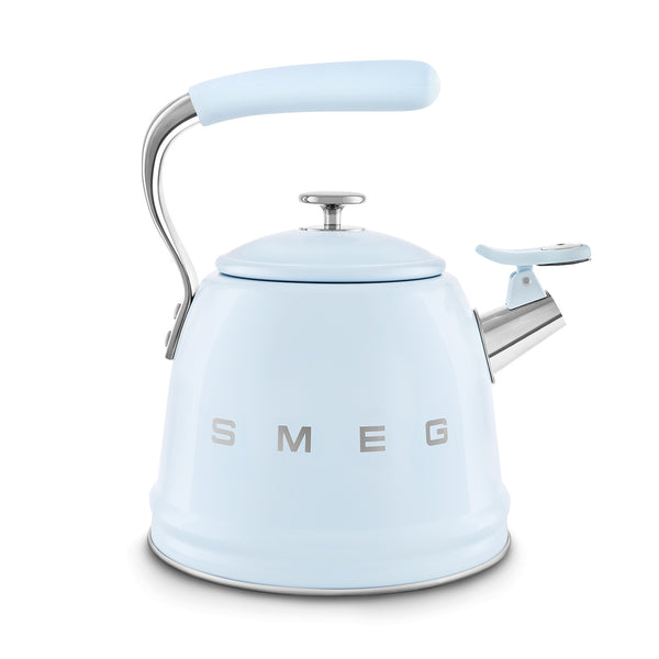 Smeg Retro Style Whistling Kettle 2.3L, Pastel Blue