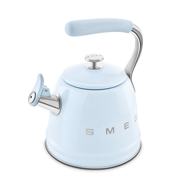 Smeg Retro Style Whistling Kettle 2.3L, Pastel Blue