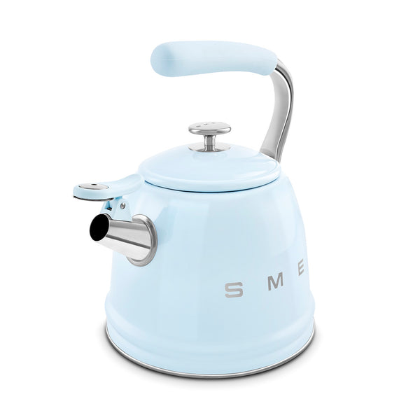 Smeg Retro Style Whistling Kettle 2.3L, Pastel Blue