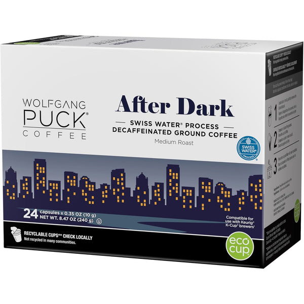 Wolfgang Puck After Dark Swiss Water Process Decaf Single Serve Coffee 24 Pack