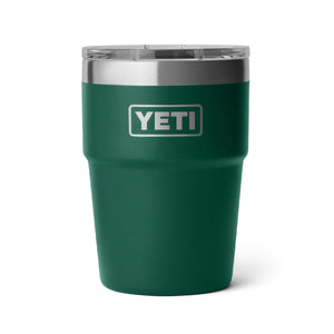 YETI Rambler 16 oz. Stackable Cup with Magslider Lid, Black Forest Green