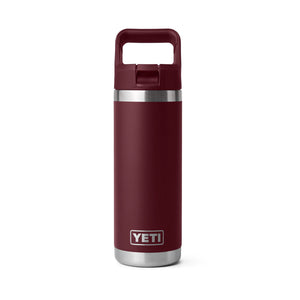 YETI Rambler 18 oz. Bottle With Straw Cap, Wild Vine Red