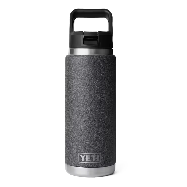 YETI Rambler 26 oz. Bottle With Straw Cap, Black Stone
