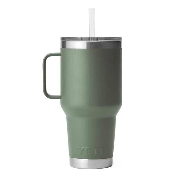 YETI Rambler 35 oz. Mug With Straw Lid, Camp Green