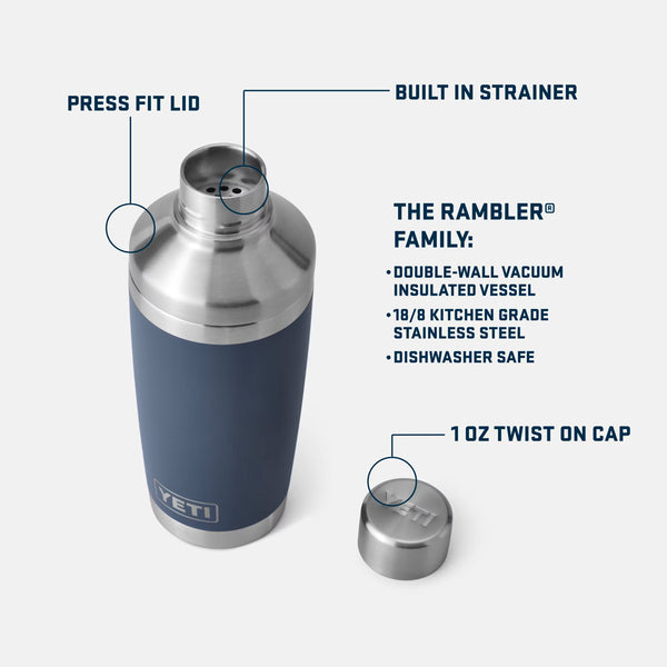 YETI Rambler 20 oz. Cocktail Shaker, Navy