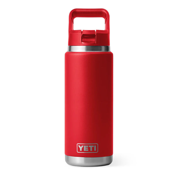 YETI Rambler 26 oz. Bottle With Straw Cap, Rescue Red