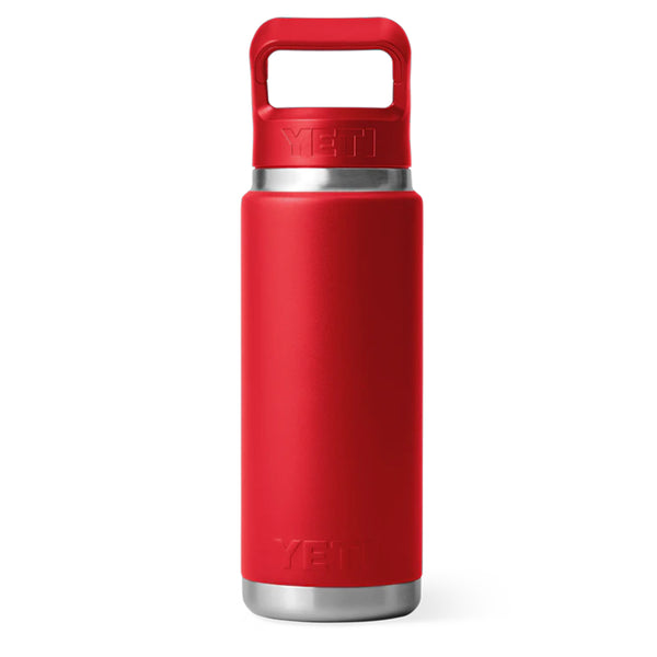 YETI Rambler 26 oz. Bottle With Straw Cap, Rescue Red