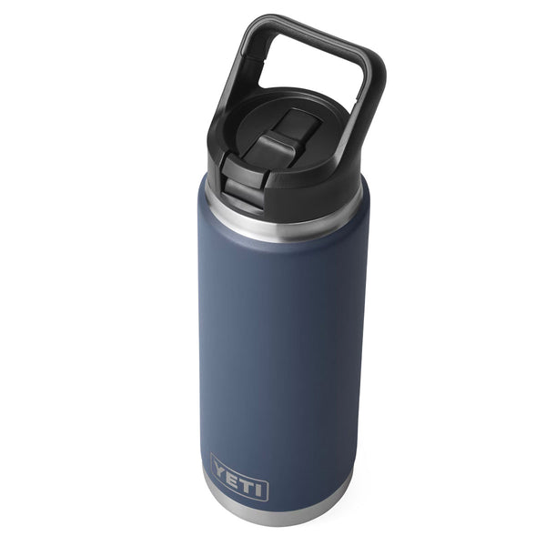 YETI Rambler 26 oz. Bottle With Straw Cap, Navy