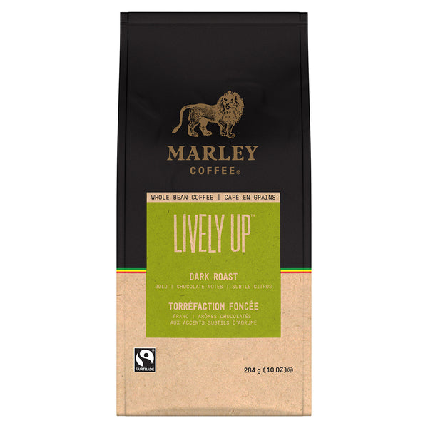 Marley Coffee Lively Up Whole Bean Coffee 10 oz.