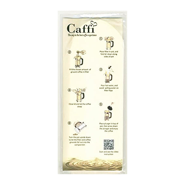 Caffi 12 Cup French Press Paper Filters, 50 Pack