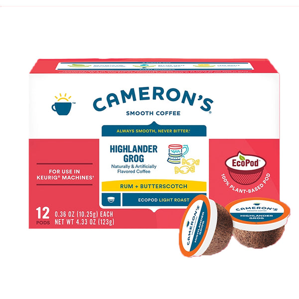 Cameron's Highlander Grog Single Serve Coffee 12 Pack